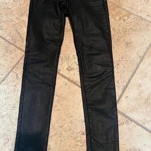Faux leather pants